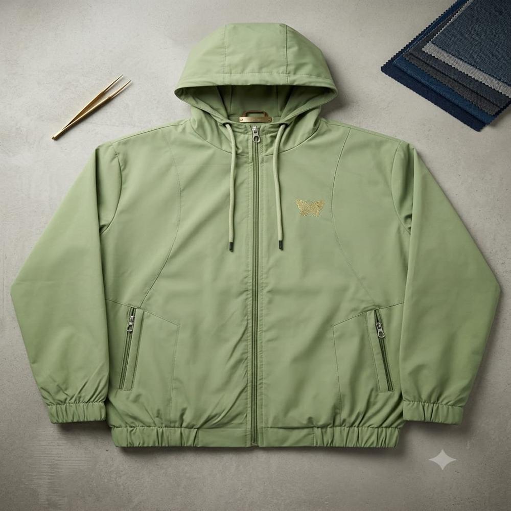 Girl green windchetaer