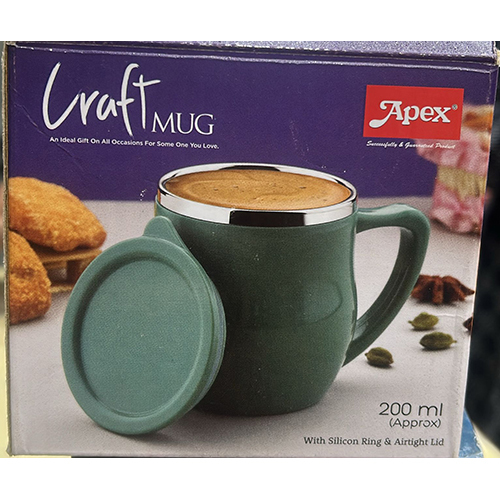 200 ML Mug With Leaak Proof Silicon Lid