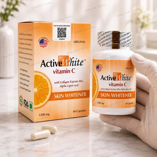 Active White Vitamin C 1000Mg Skin Whitening Pills - Dosage Form: Capsule