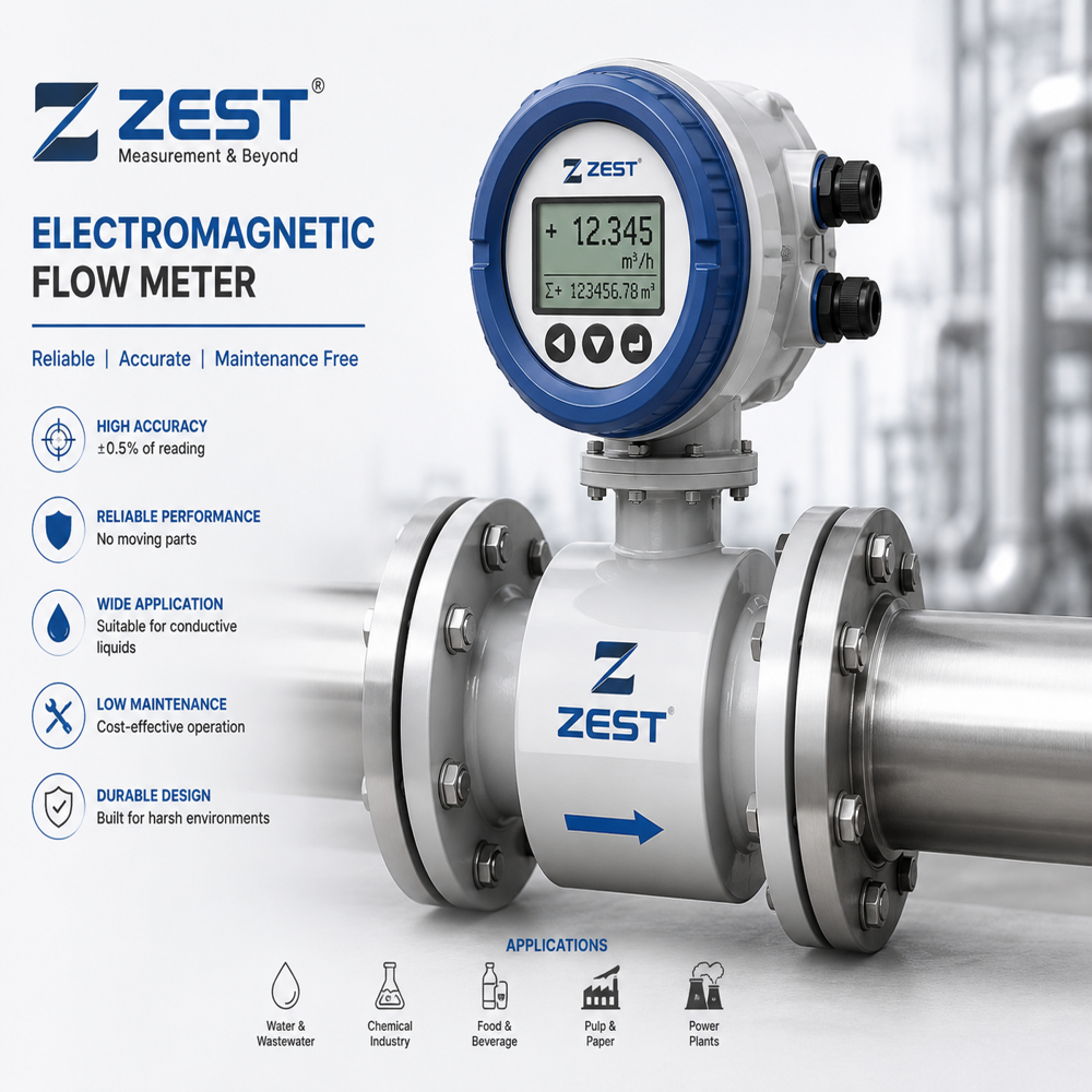 Electromagnetic Flow Meter - Accuracy: 0.5 %