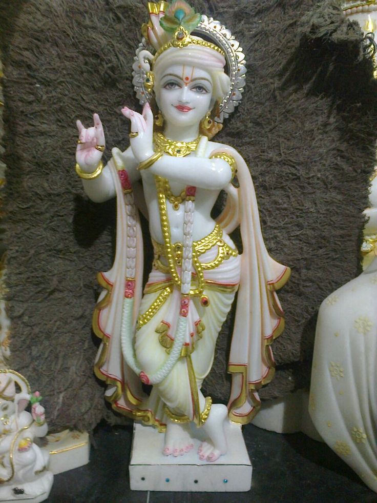 Krishna marble statues
