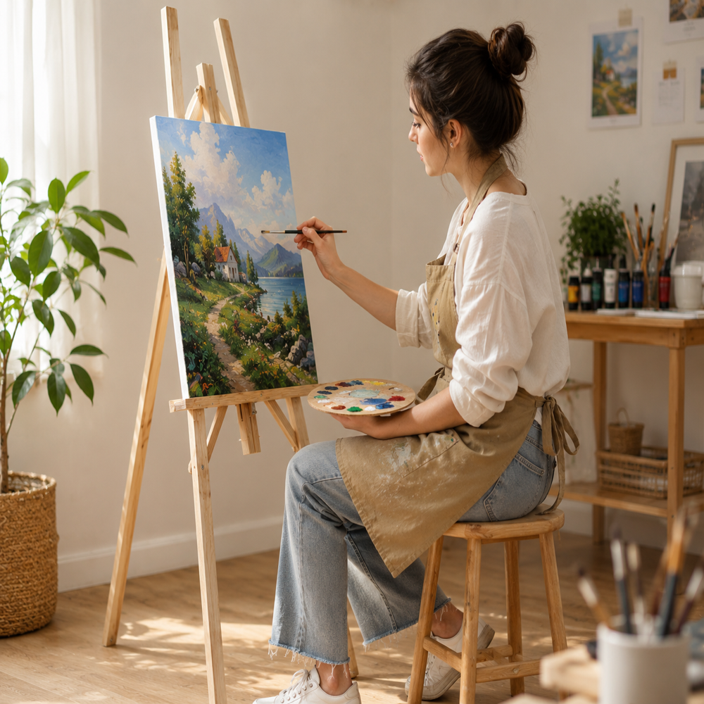 Wooden Easel Stand