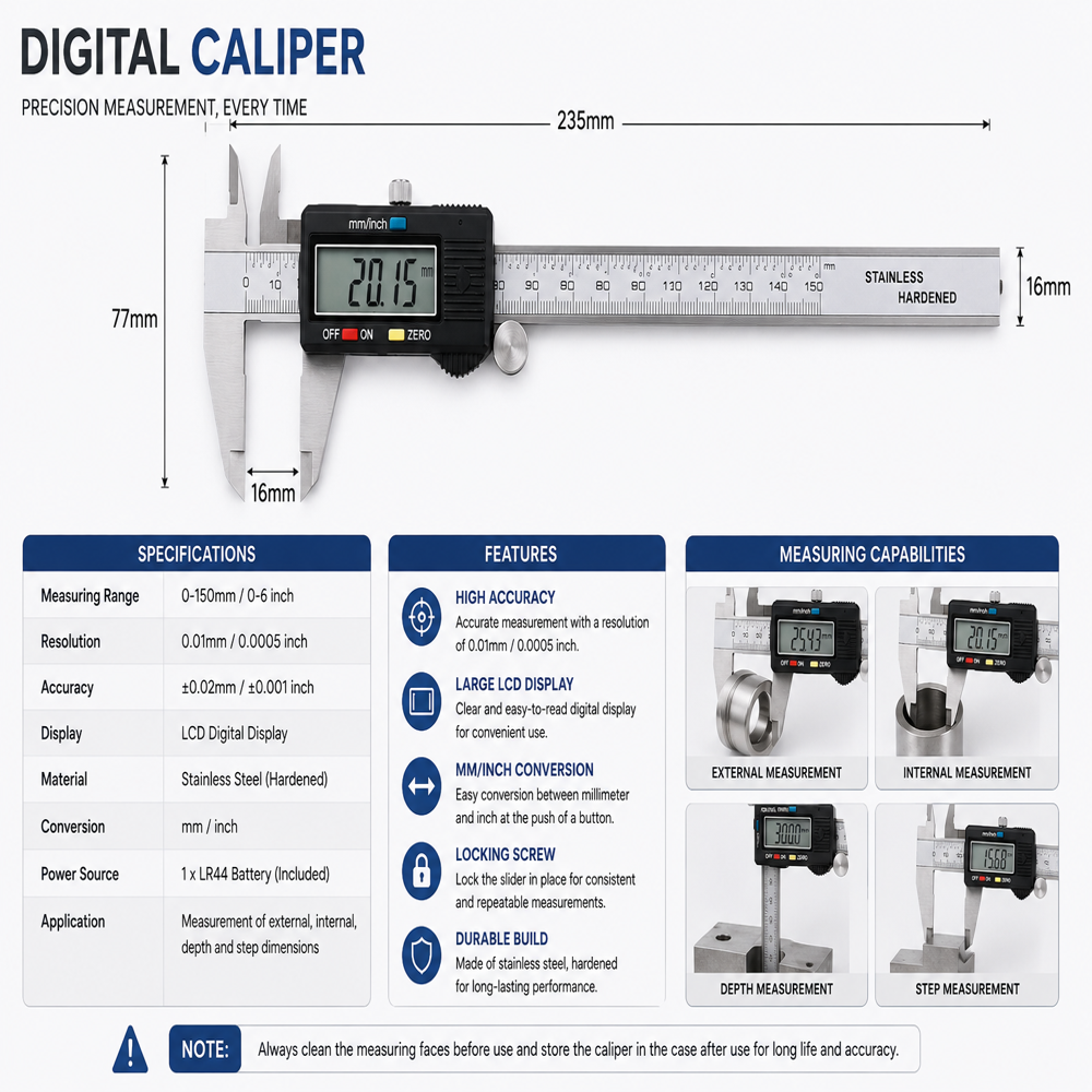 AROSPASE DIGITAL CALIPER VERNIER 12