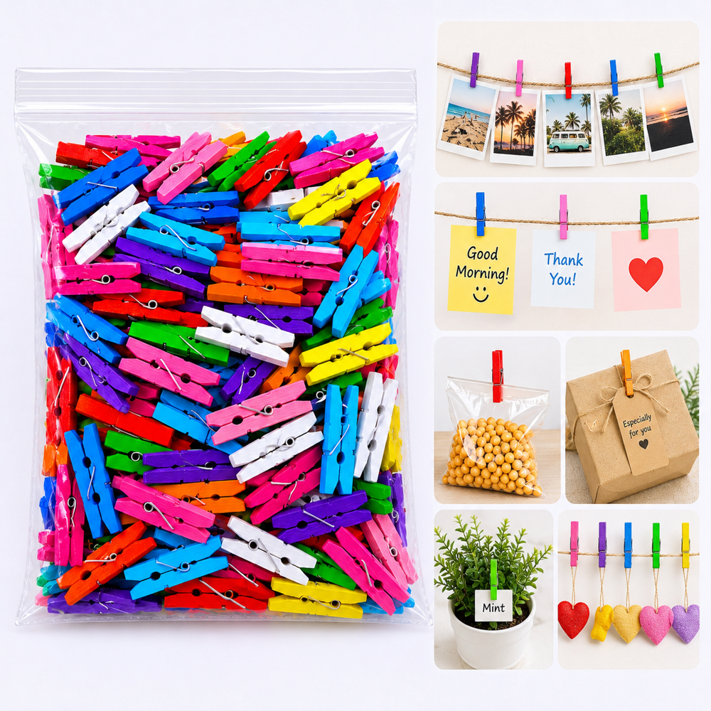 Color Wooden Clips
