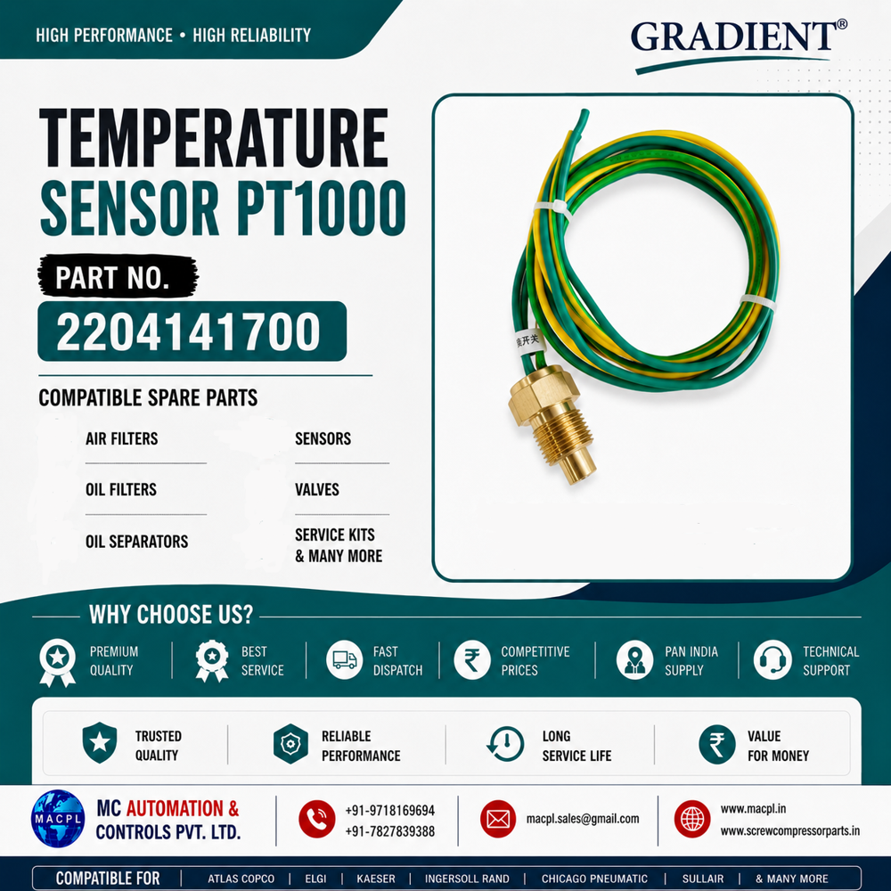 Chicago Penumatic Temperature Sensor (2204141700)- Height: 3 Centimeter (Cm)