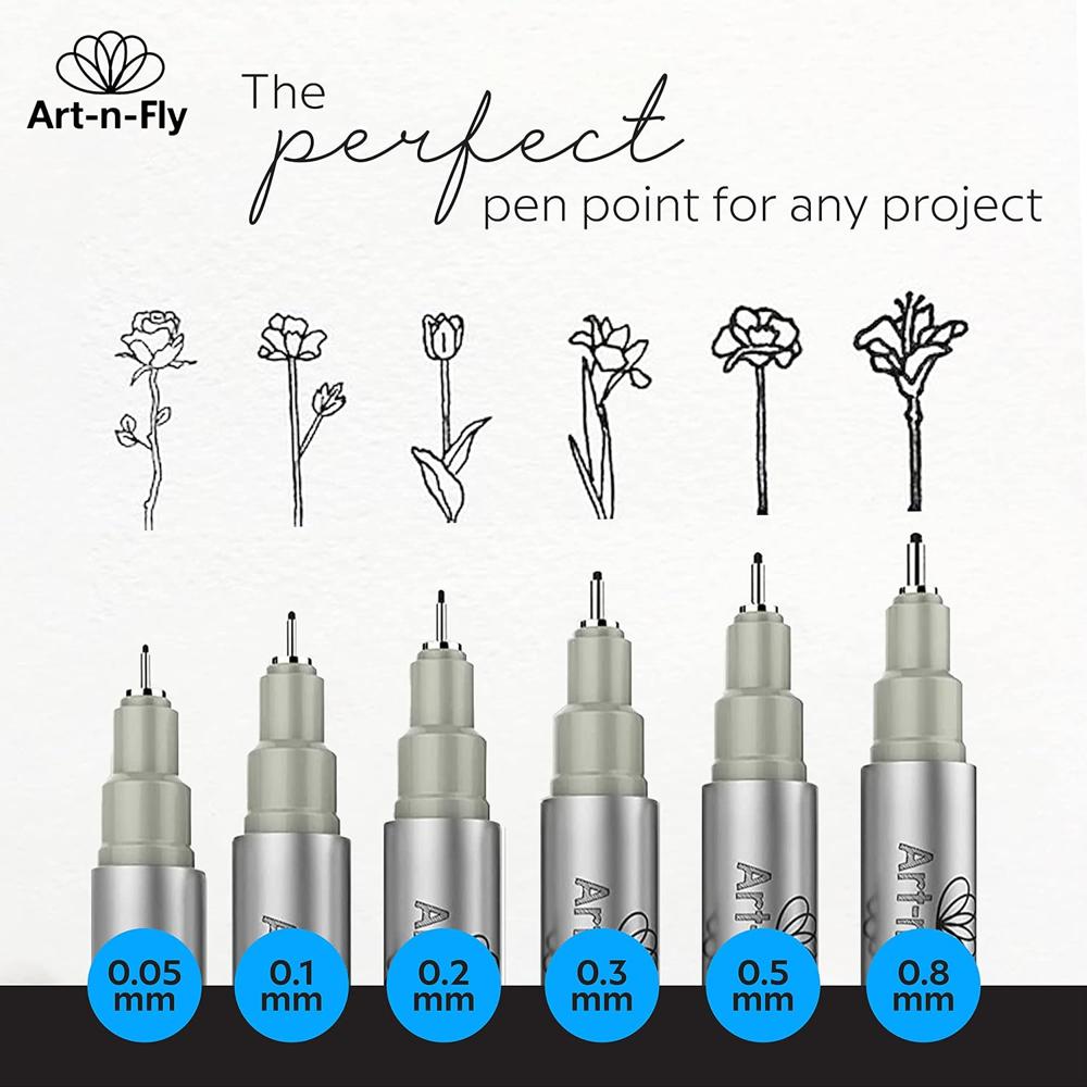 9 Pcs Pigment Liner Pen