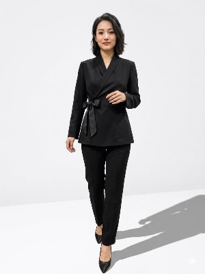 Export Surplus Women'S Blazer Set - Color: Black