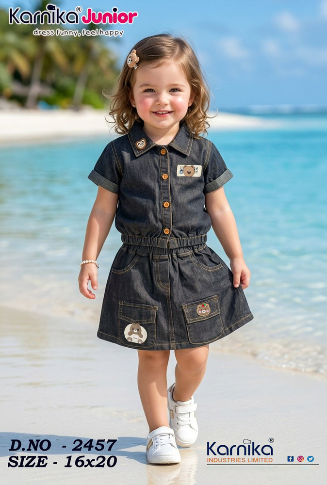 Denim Skirt With Top - Age Group: Toddlers / Kids