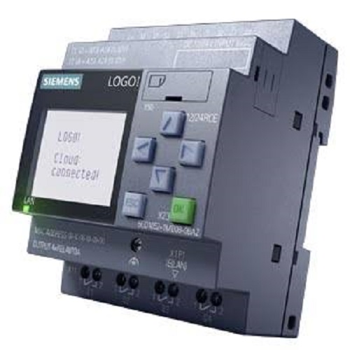 Siemens, Logo!, 6Ed1052-1Md08-0Ba2, 8 Di (4 Ai) / 4 Do (Relay), Single-Phase, 12/24 V Dc - Application: Building Automation