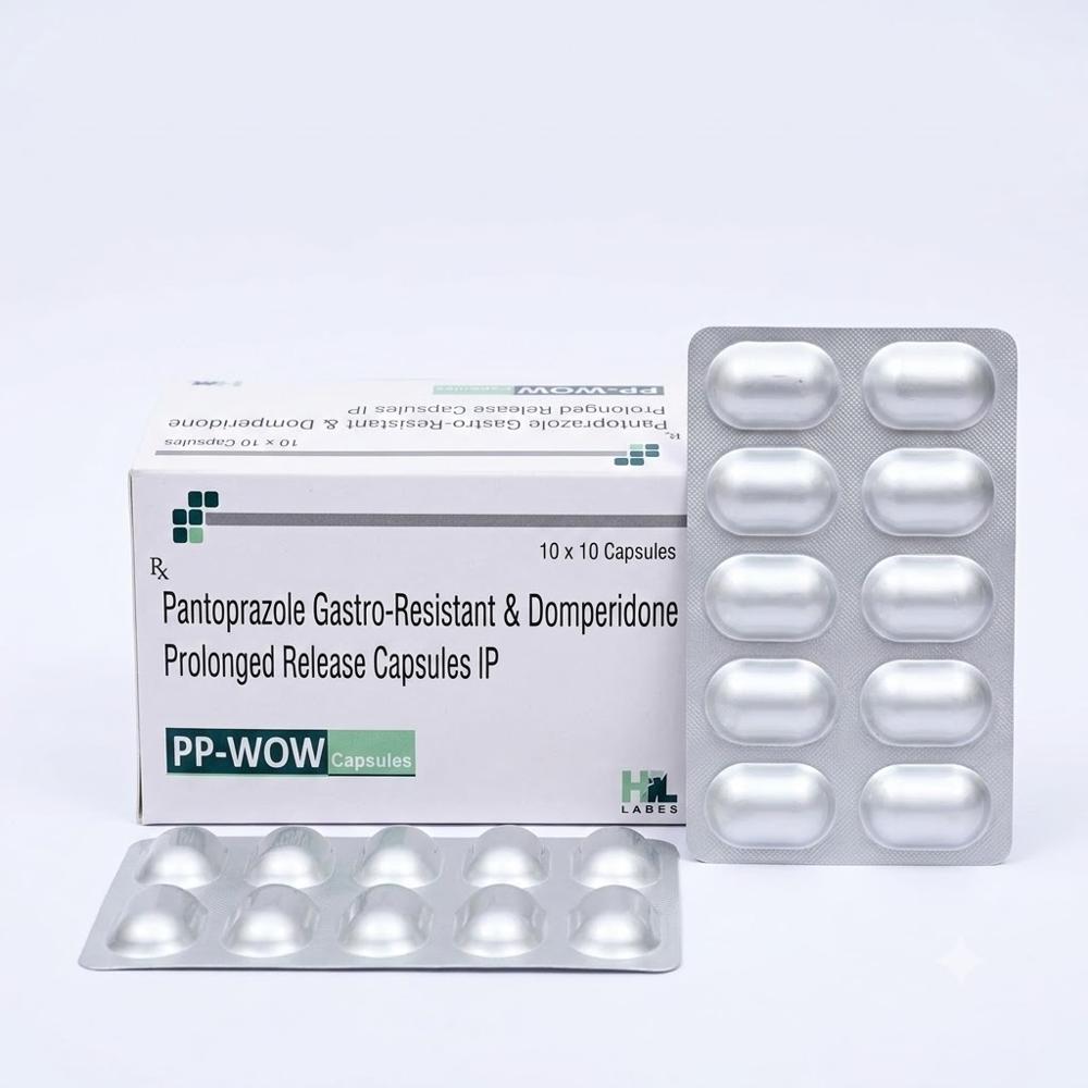 PP-WOW Pantoprazole Gastro-Resistant & Domperidone Prolonged Release Capsules 