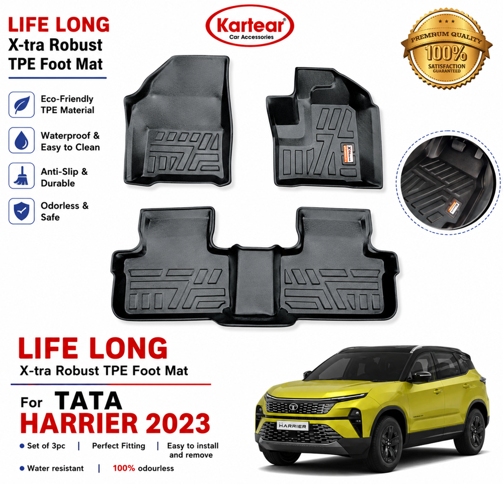 Tata Harrier Car Mat - Material: Tpe