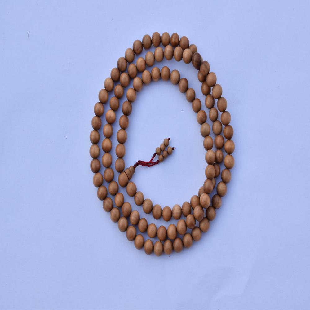 Natural Wood Color Sandalwood japamala