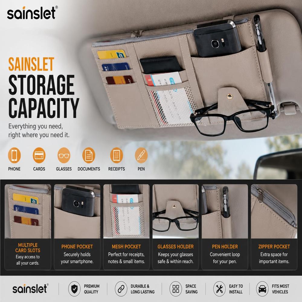 Car Sun Visor Organizer
