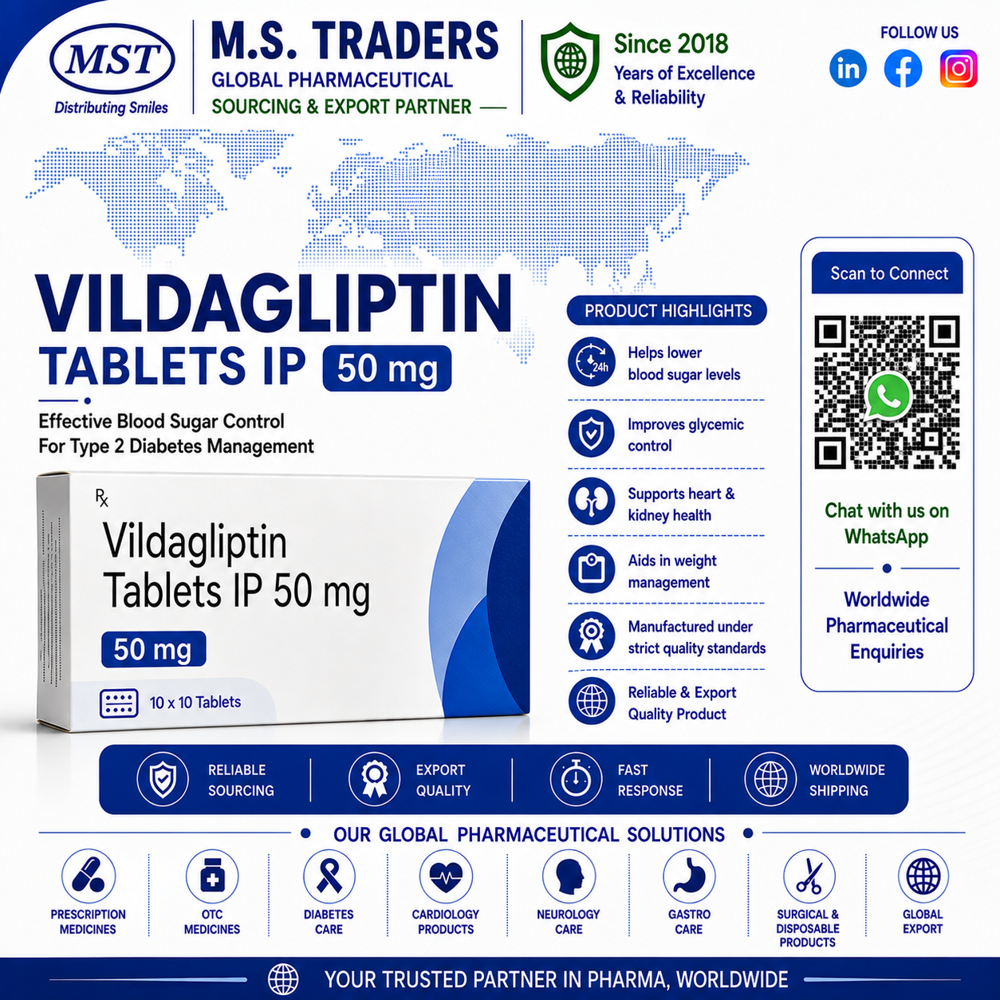 Vildagliptin 50mg Tablet