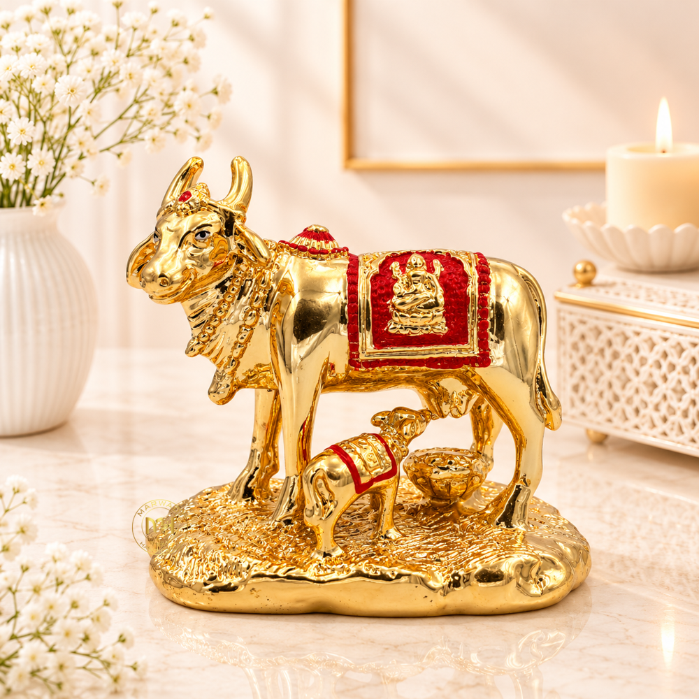 Premium Gold Plated Kamdhenu Cow