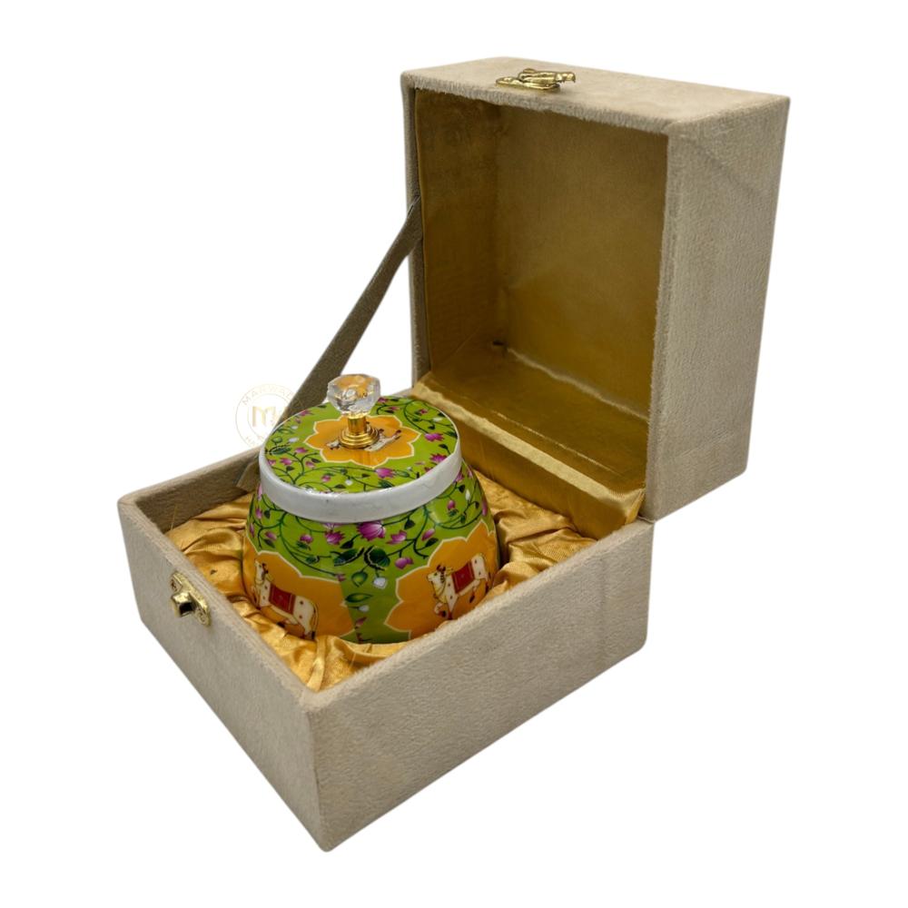Decorative Dry Fruit & Mukhwas Jar with Gift Velvet Box for Home Decor & Gifting
