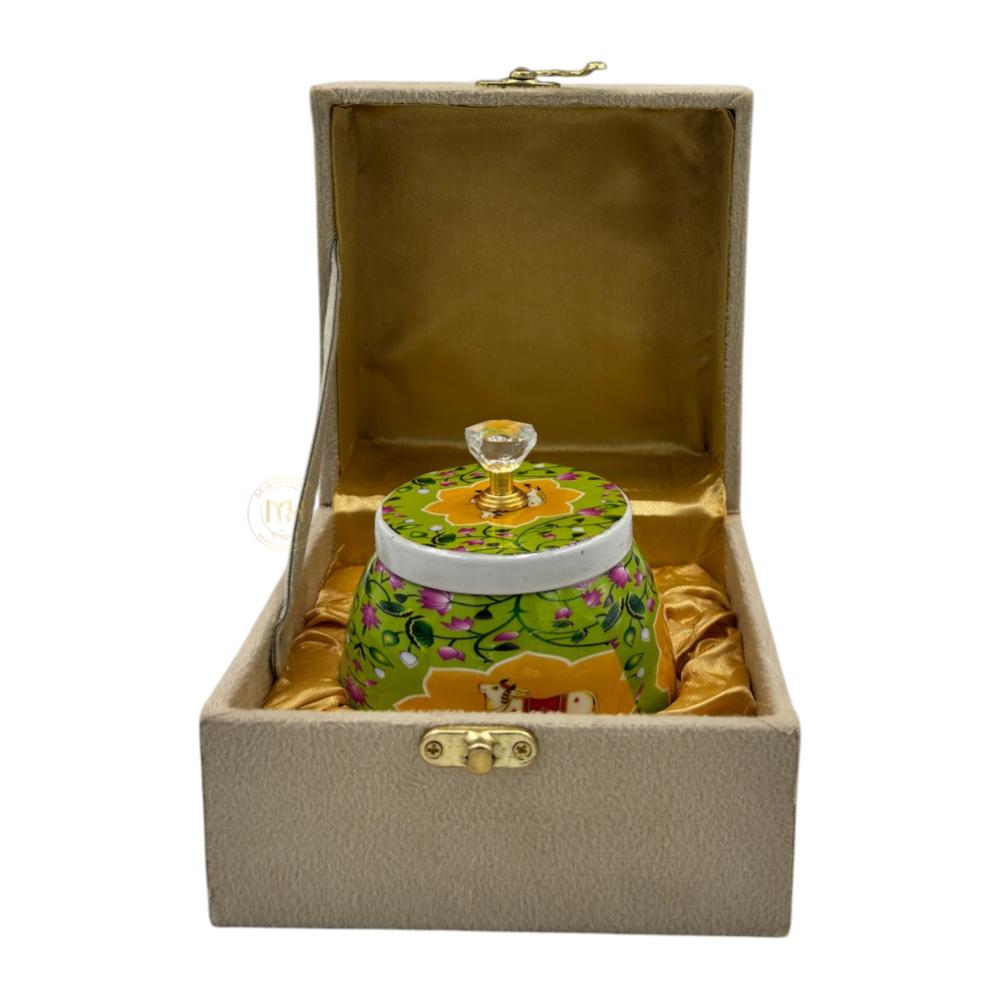 Decorative Dry Fruit & Mukhwas Jar with Gift Velvet Box for Home Decor & Gifting