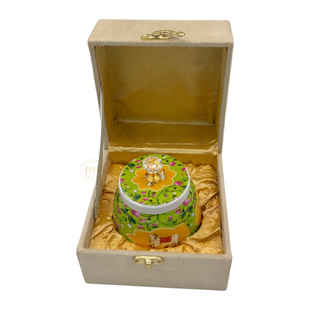 Decorative Dry Fruit & Mukhwas Jar with Gift Velvet Box for Home Decor & Gifting