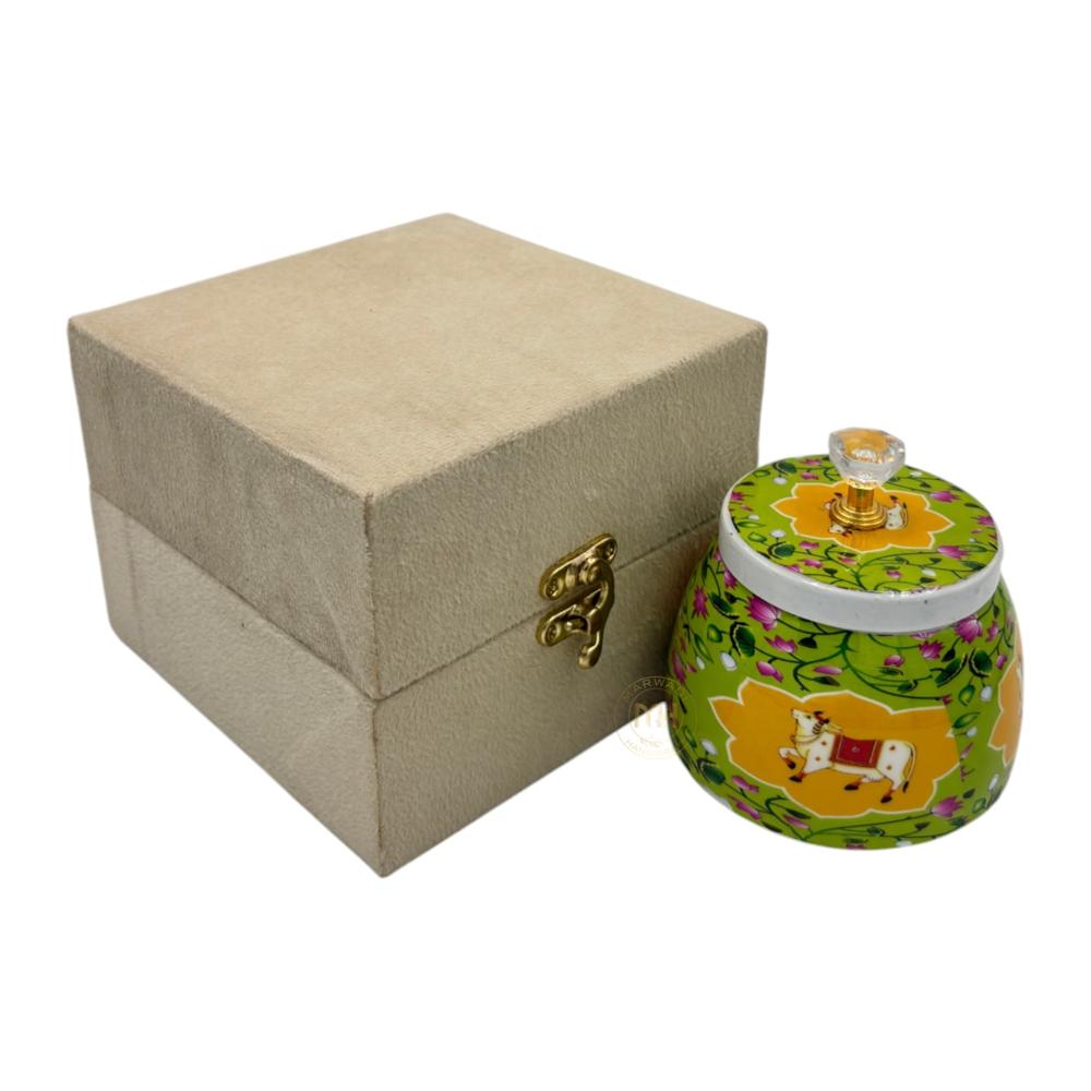 Decorative Dry Fruit & Mukhwas Jar with Gift Velvet Box for Home Decor & Gifting