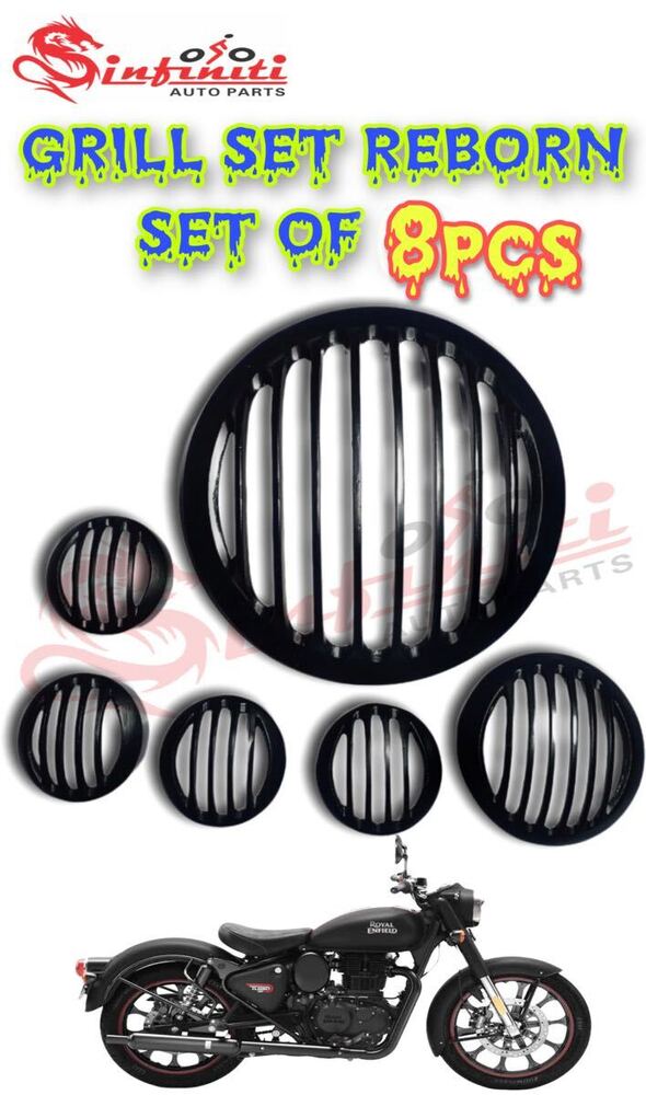 Classic Reborn Bike Grill Set Of 8 Pcs