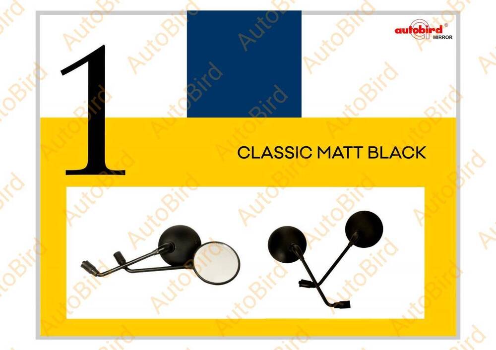 AGT166B Classic Matt Black Side View Mirror