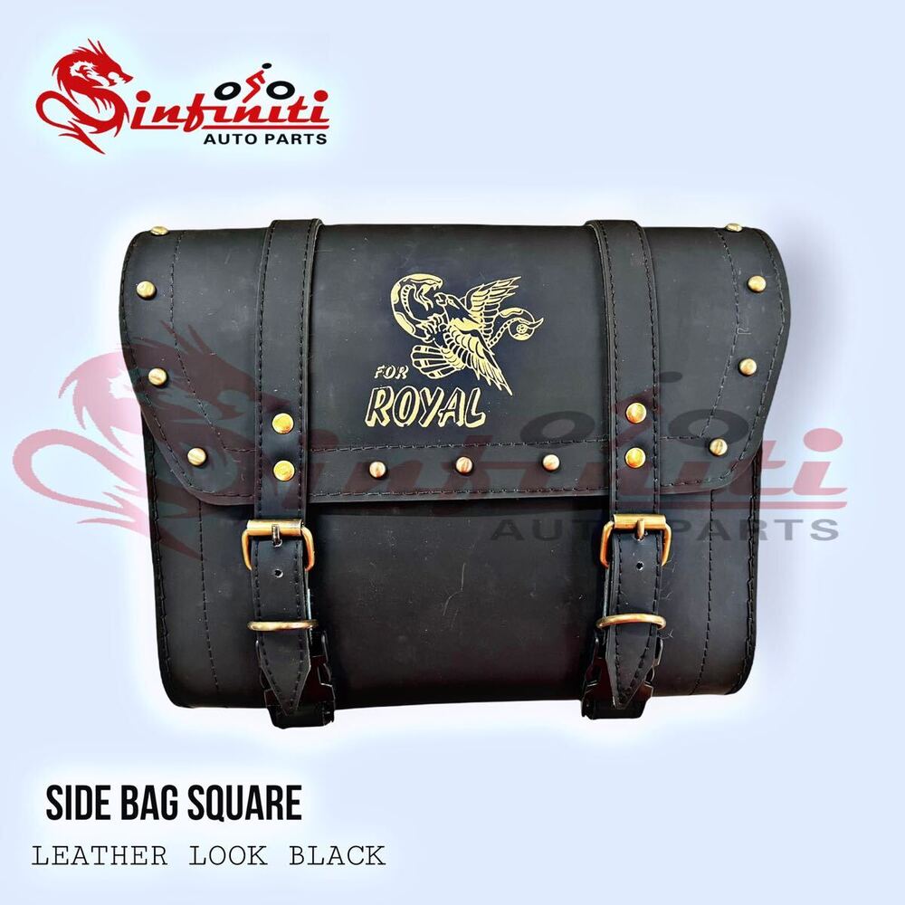 Bike Leather Look Square Side Bag