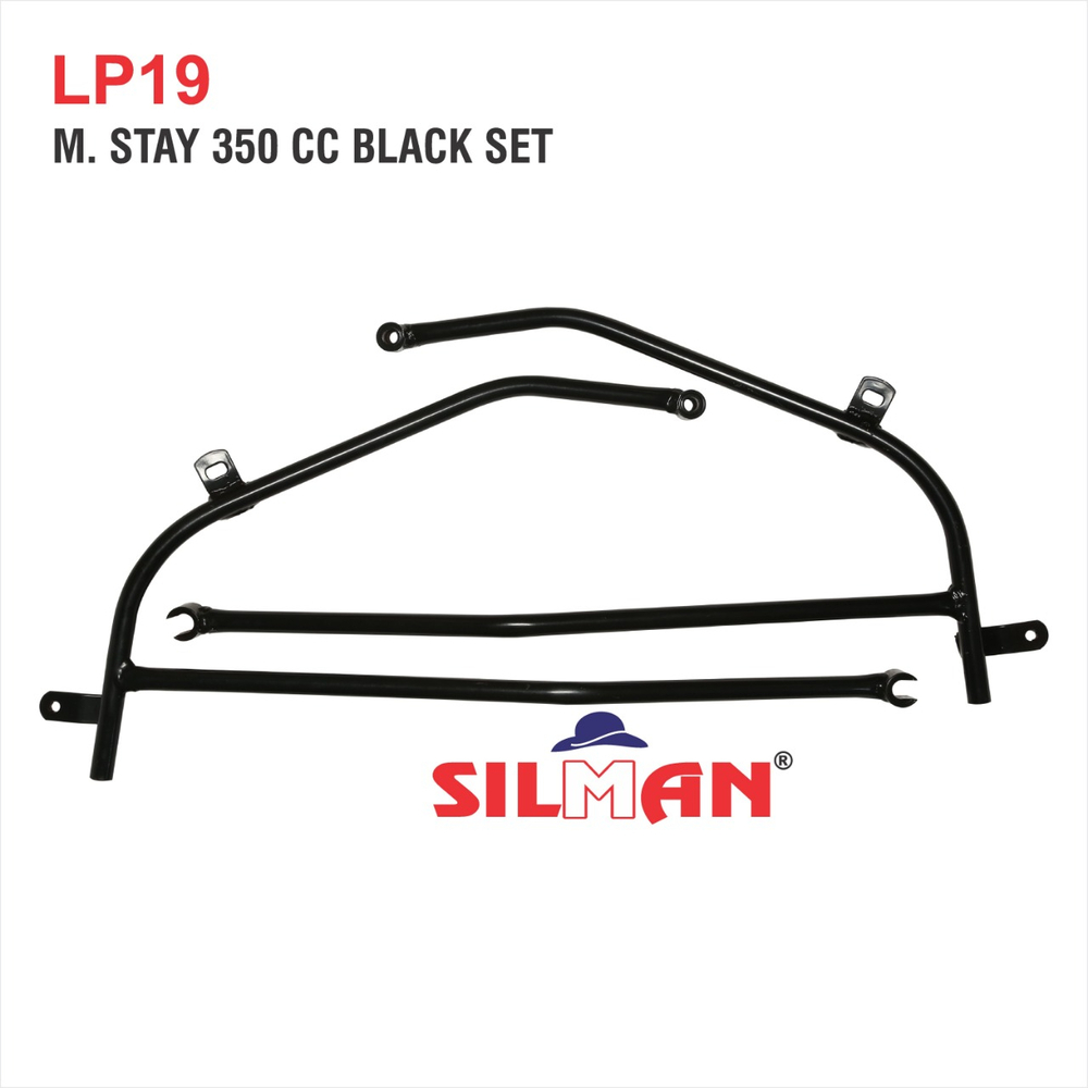 LP19 M Stay 350CC Black Bike Mudguard Set