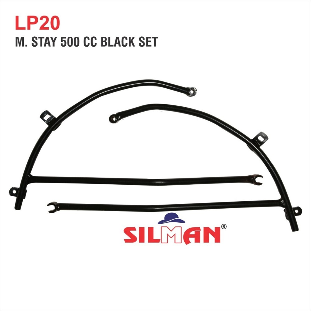 LP20 M Stay 500CC Black Bike Mudguard Set