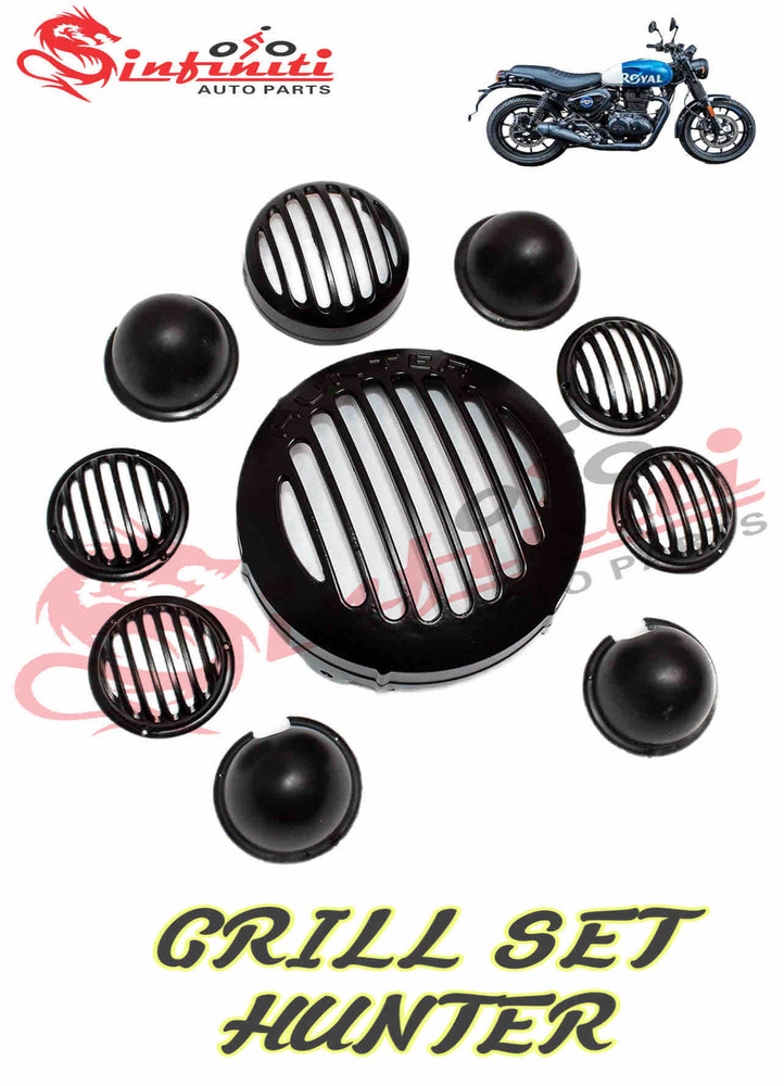 Hunter Black Motorcycle Grill Set