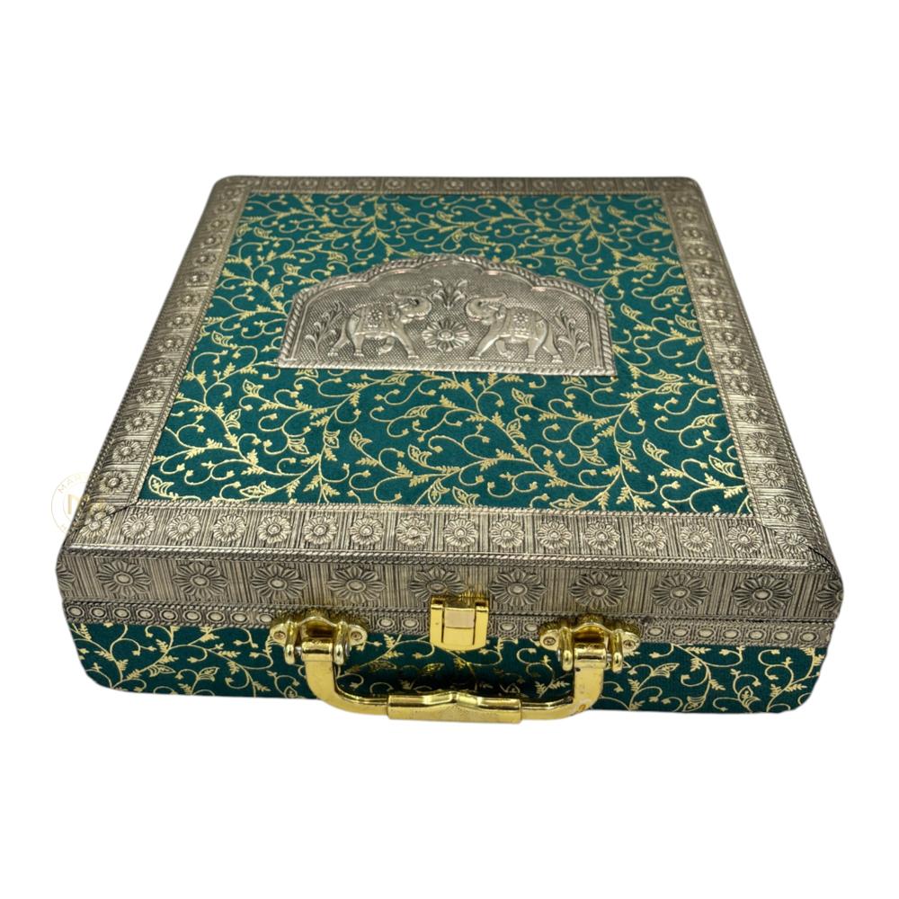 Premium 4 Dry Fruit Jar Set with Designer Meenakari Gift Box for Gifting & Home Decor