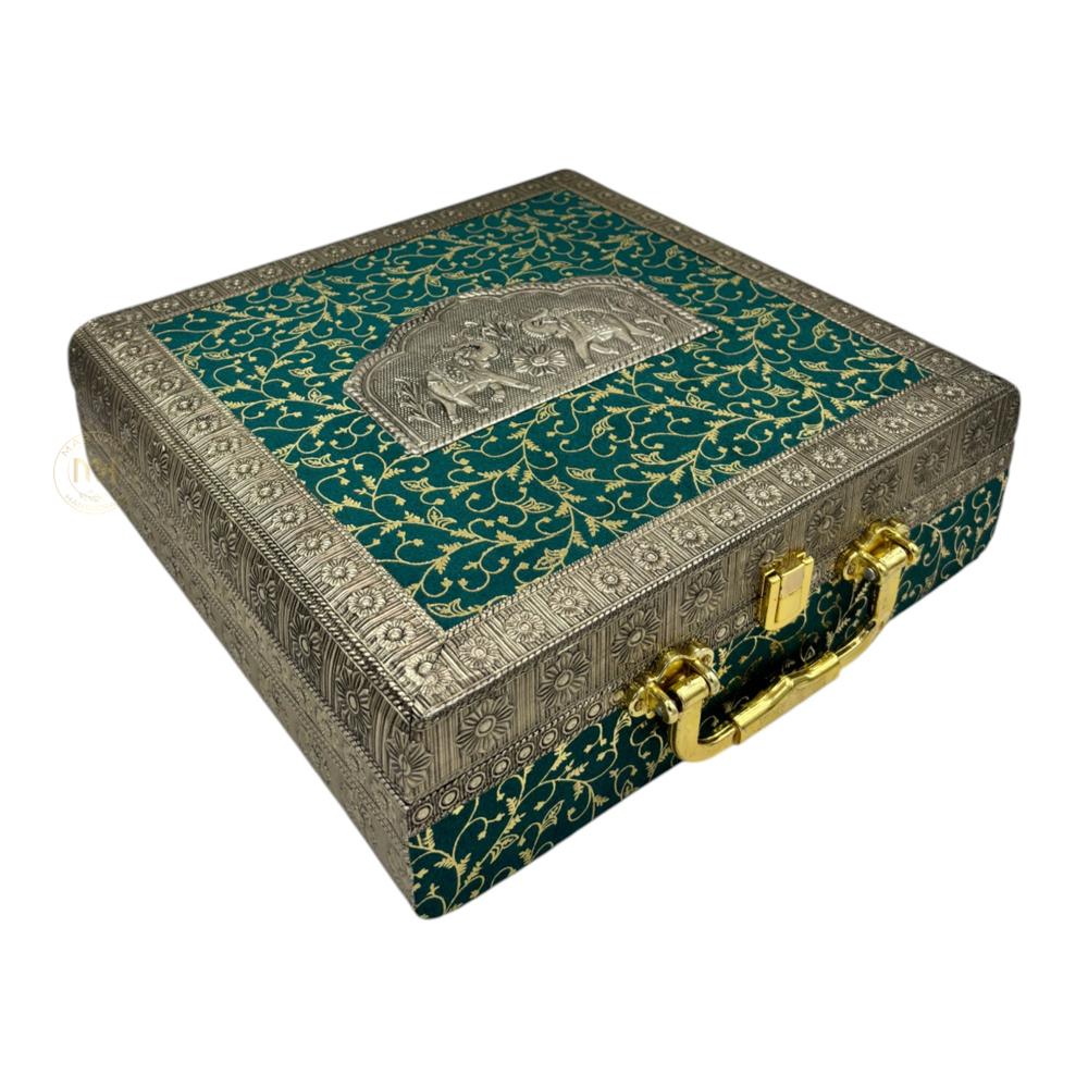 Premium 4 Dry Fruit Jar Set with Designer Meenakari Gift Box for Gifting & Home Decor