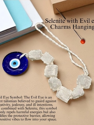 Selenaet with evil eye car hanging