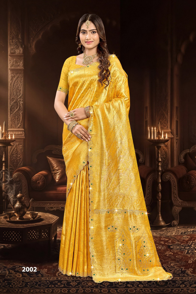 2002 Radiant Yellow Juliya Jarkan Saree