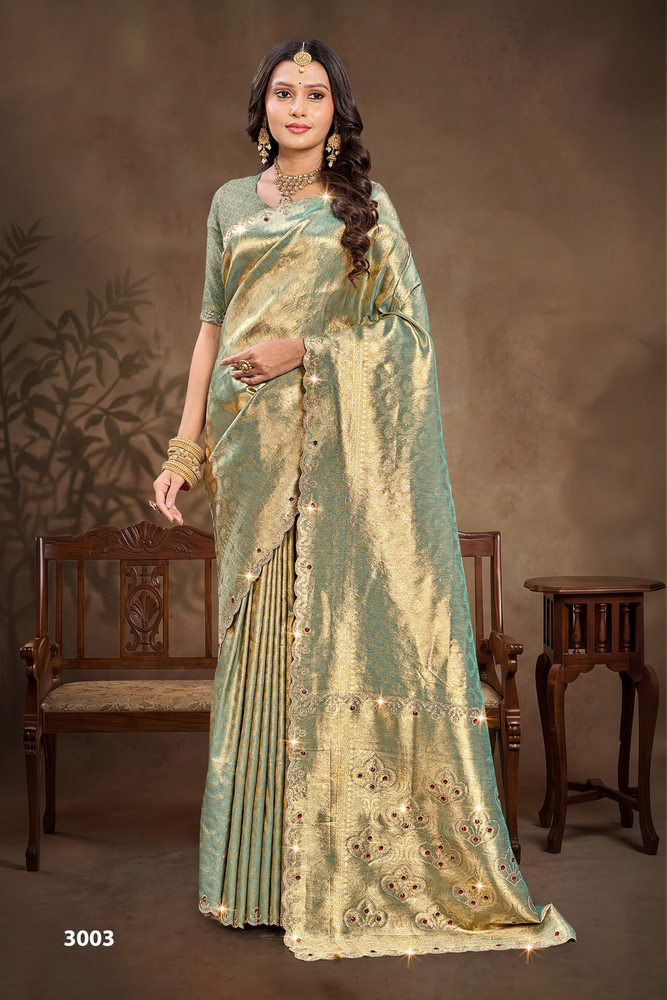 3003 Ladies Mint Green Juliya Jarkan Saree