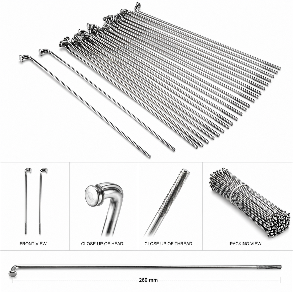Bicycle Spokes - Dimension (L*w*h): Customizable As Per Requirement