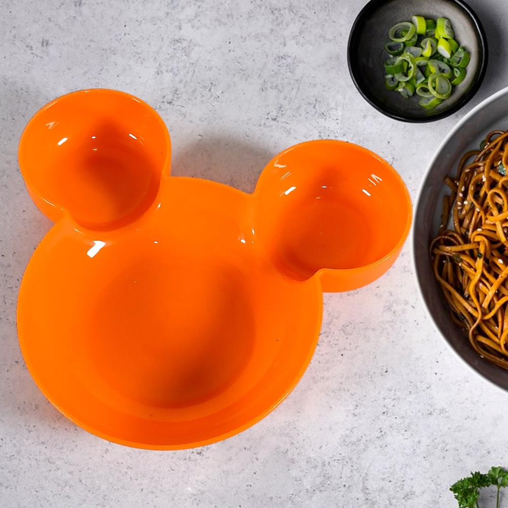 Mickey Mouse Shape Plates For Kids, Kids, Baby Cartoon Bowl Plate (1 Pc) - Color: Plastic