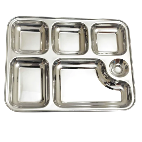 6 In 1 SS Compartment Plate