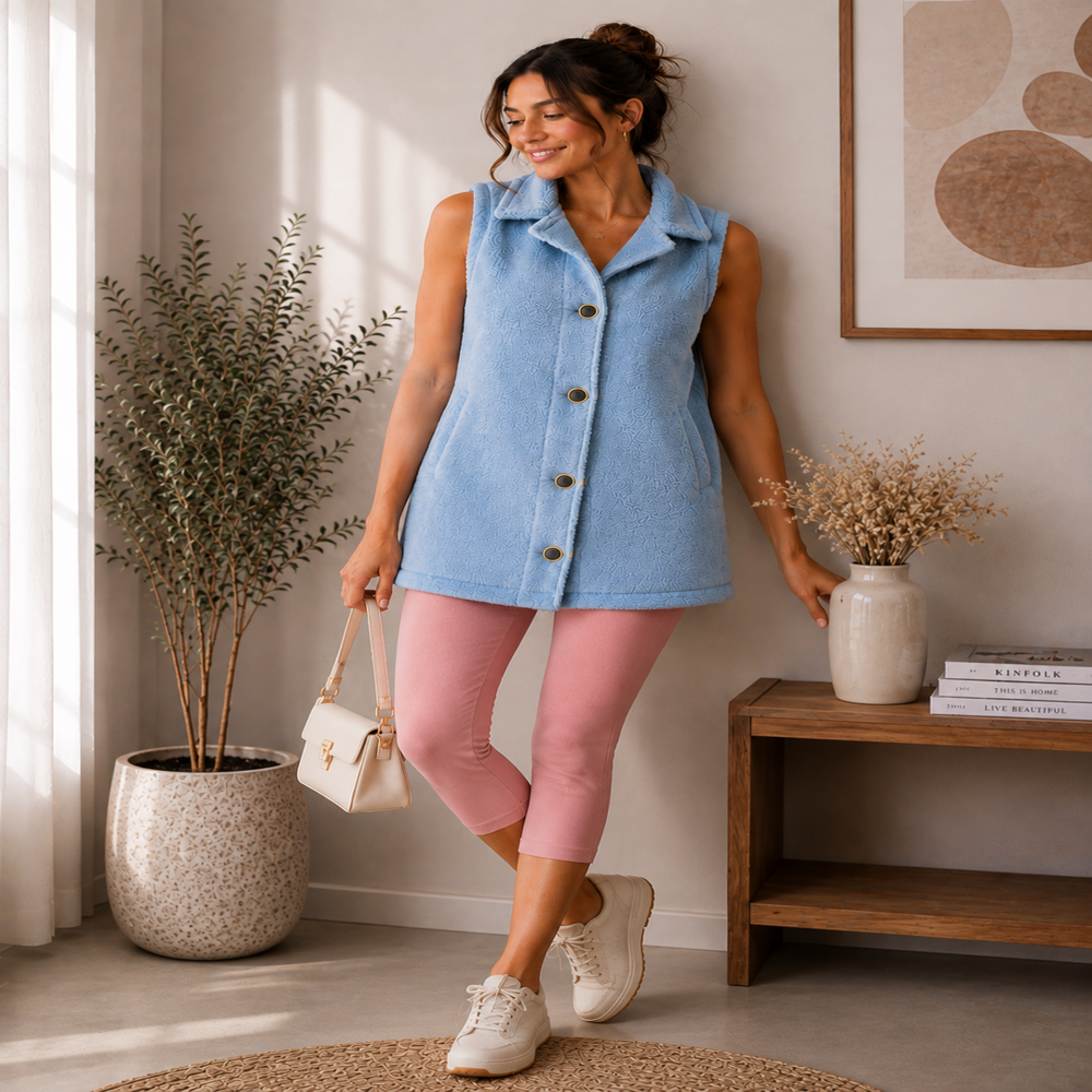 Export Surplus Cozy Sky Blue Winter Vest