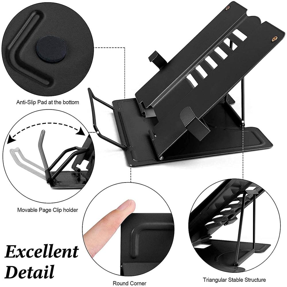 Metal Book Stand Black