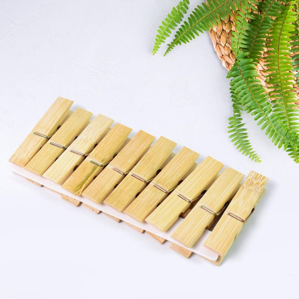 Heavy Duty Bamboo Wooden Cloth Clips / Pegs (10 Pcs Set) - Application: As Per Product Requirement