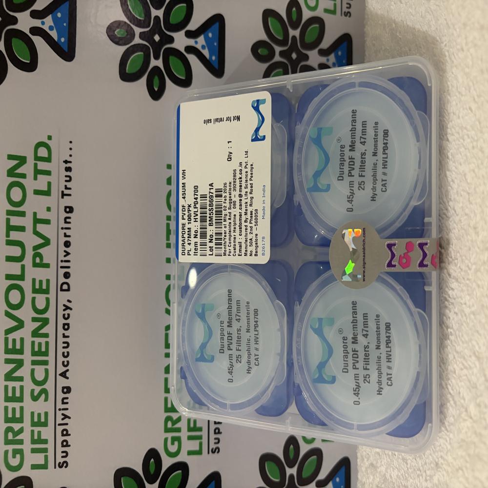 Hvlp04700 Durapure Pvdf Filter paper 45um diameter 47mm