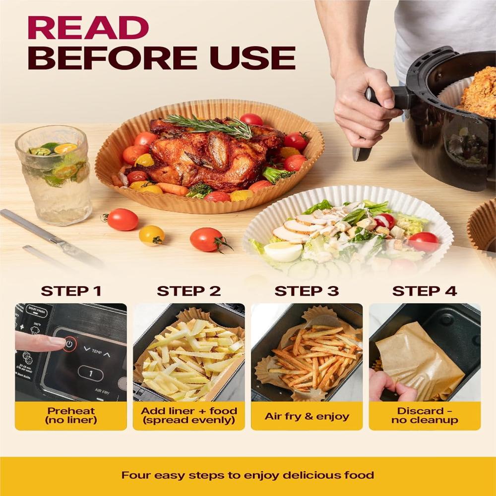 Air Fryer Square Paper dish 100 pic