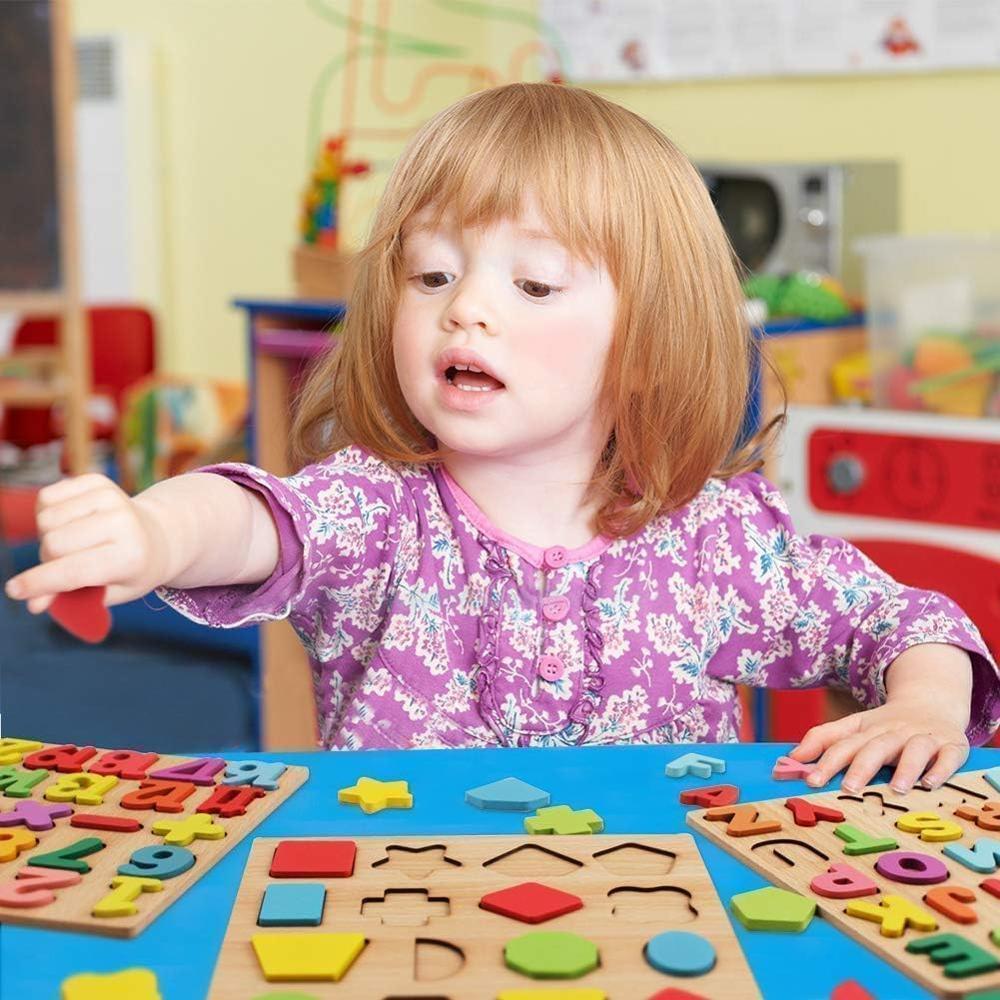 Color Wooden Puzzle Set