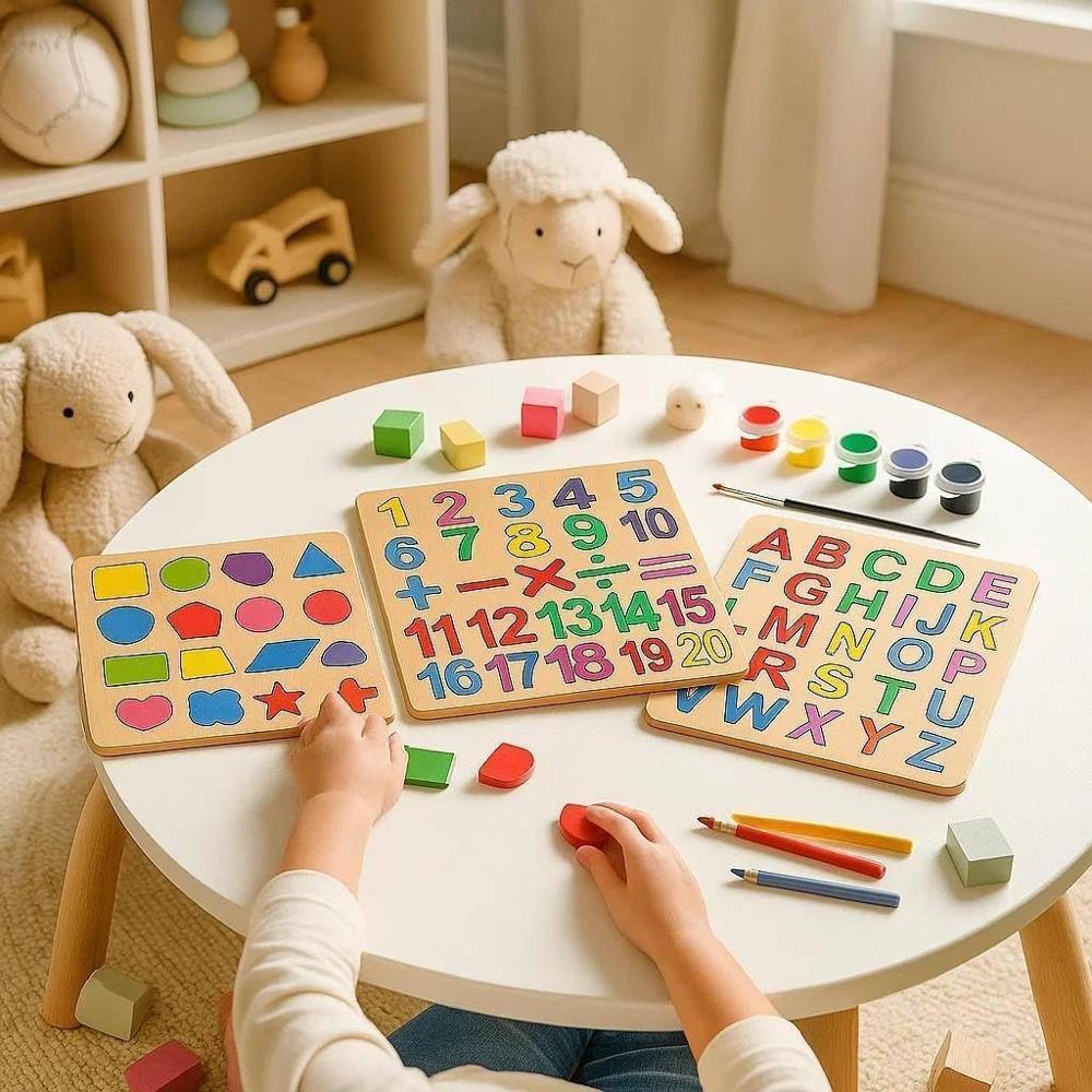 Color Wooden Puzzle Set