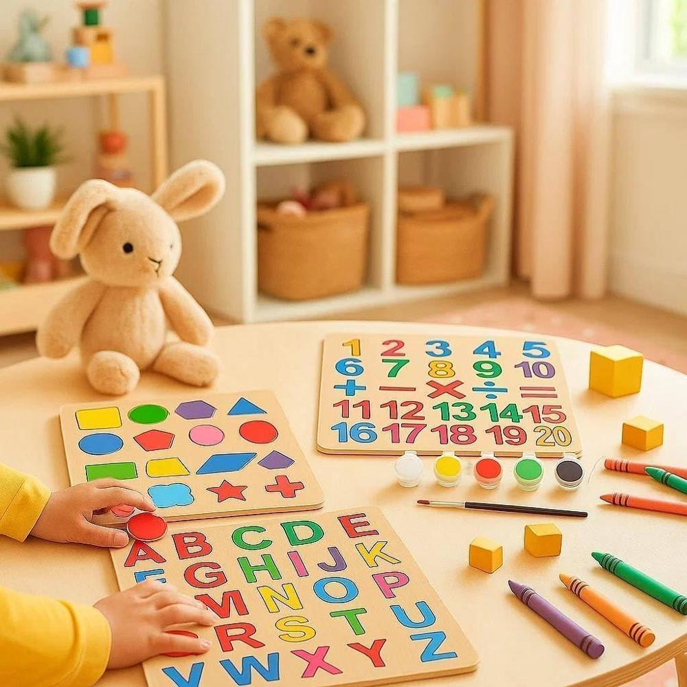 Color Wooden Puzzle Set