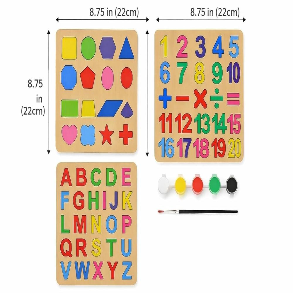 Color Wooden Puzzle Set