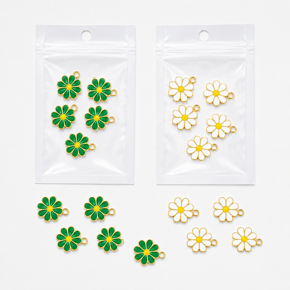 Enamal Flower Charms