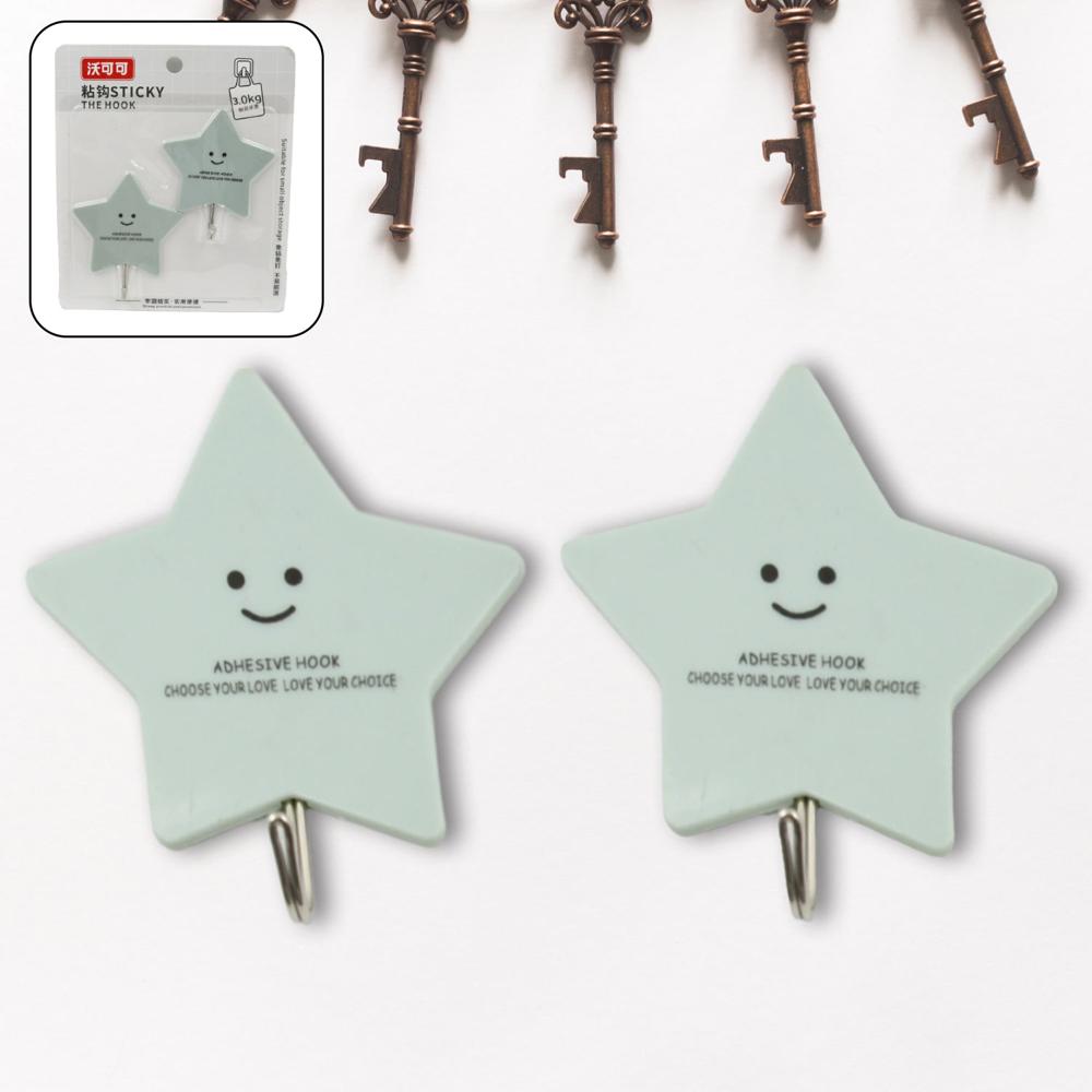 Multipurpose Strong Self-Adhesive Hooks Heavy Plastic Wall Hooks for Home & Office