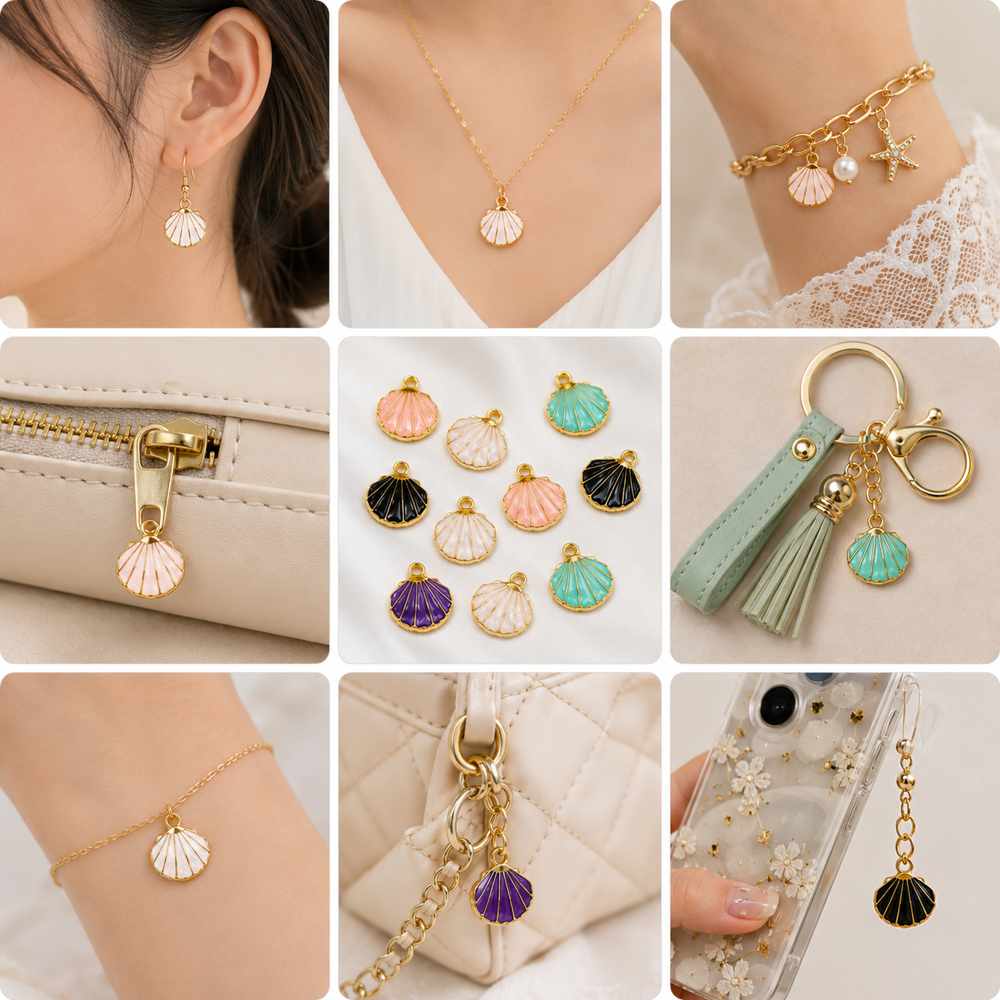 Enamel Shell Charms
