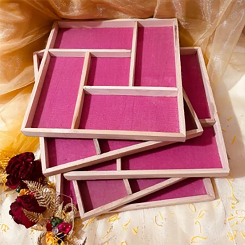 Vayu Art and Crafts Velvet Dry Fruits Trays Gift Hamper